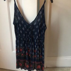 blue designed flowy south moon under top